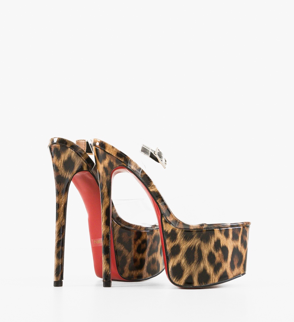 Sandale cu toc Canterion Print - 2 | YEO