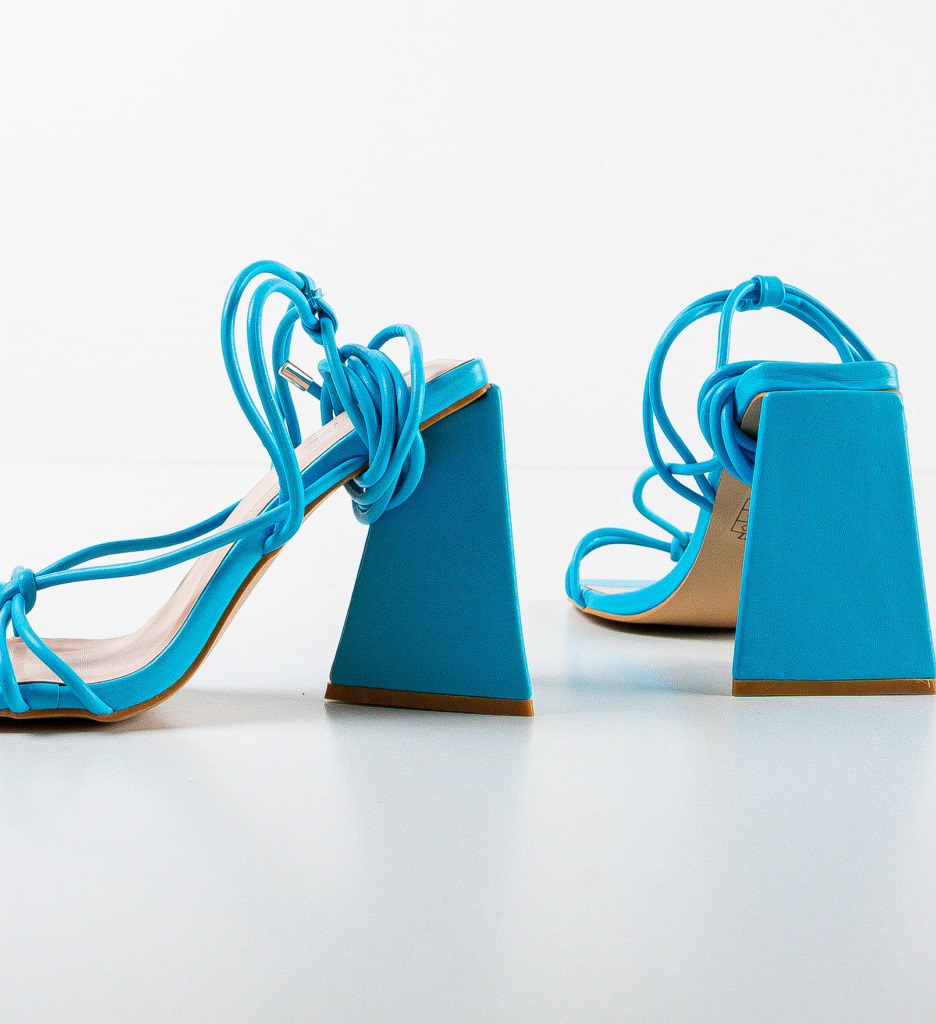 Poze Sandale cu toc Cindy Albastre depurtat.ro 