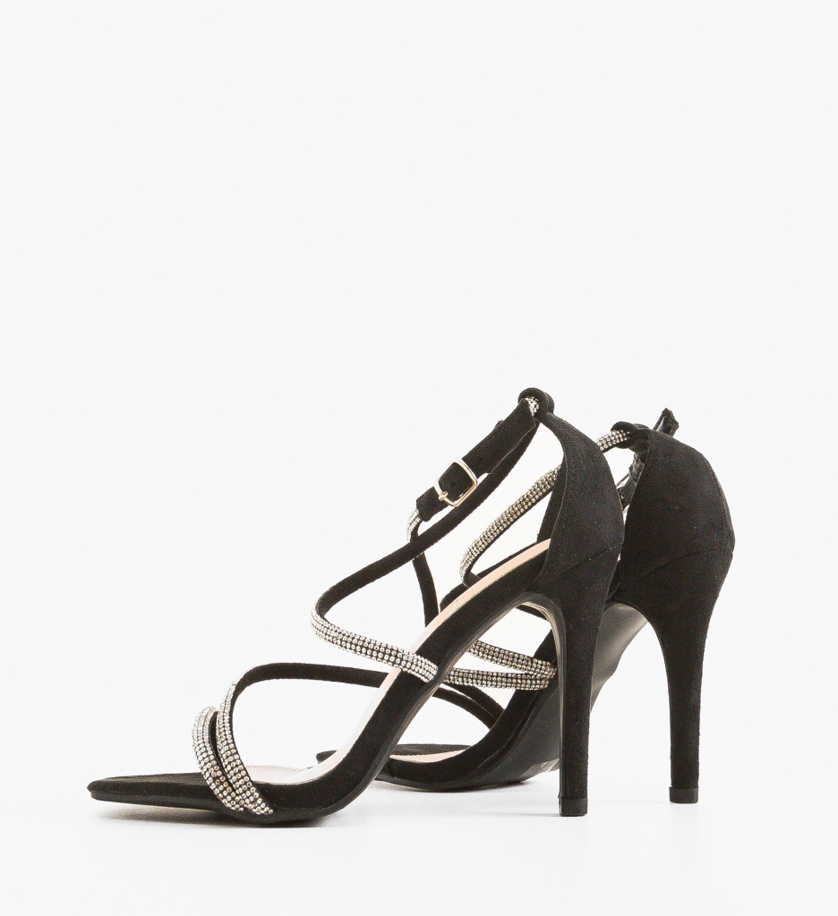 Sandale cu toc Jensen Negre - 3 | YEO
