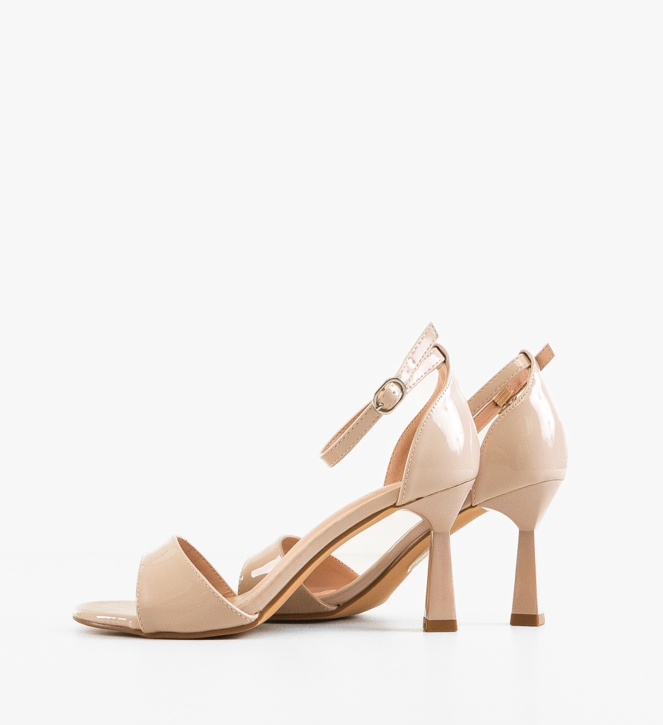 Sandale cu toc Nacia Nude - 2 | YEO