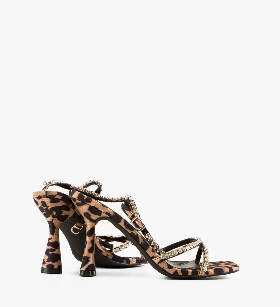Sandale cu toc Reda Animal Print - 3 | YEO