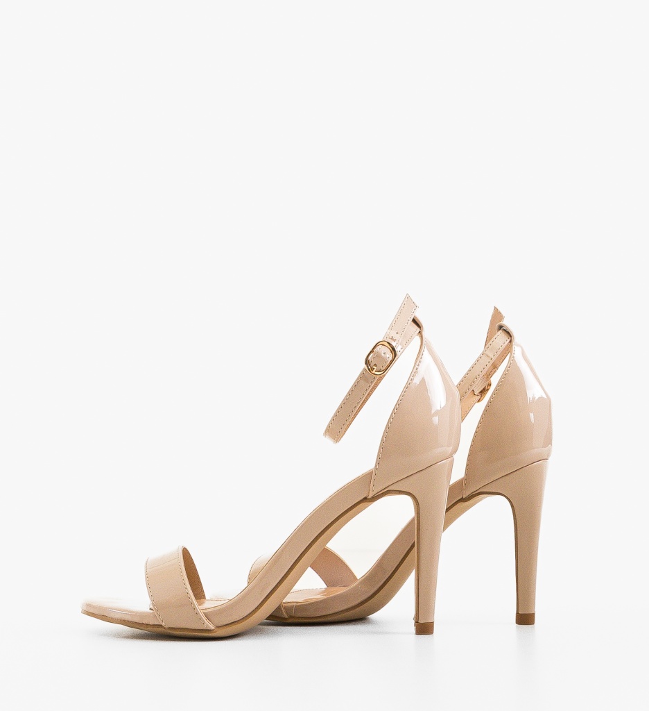 Sandale cu toc Rekoman Nude 2 - 4 | YEO