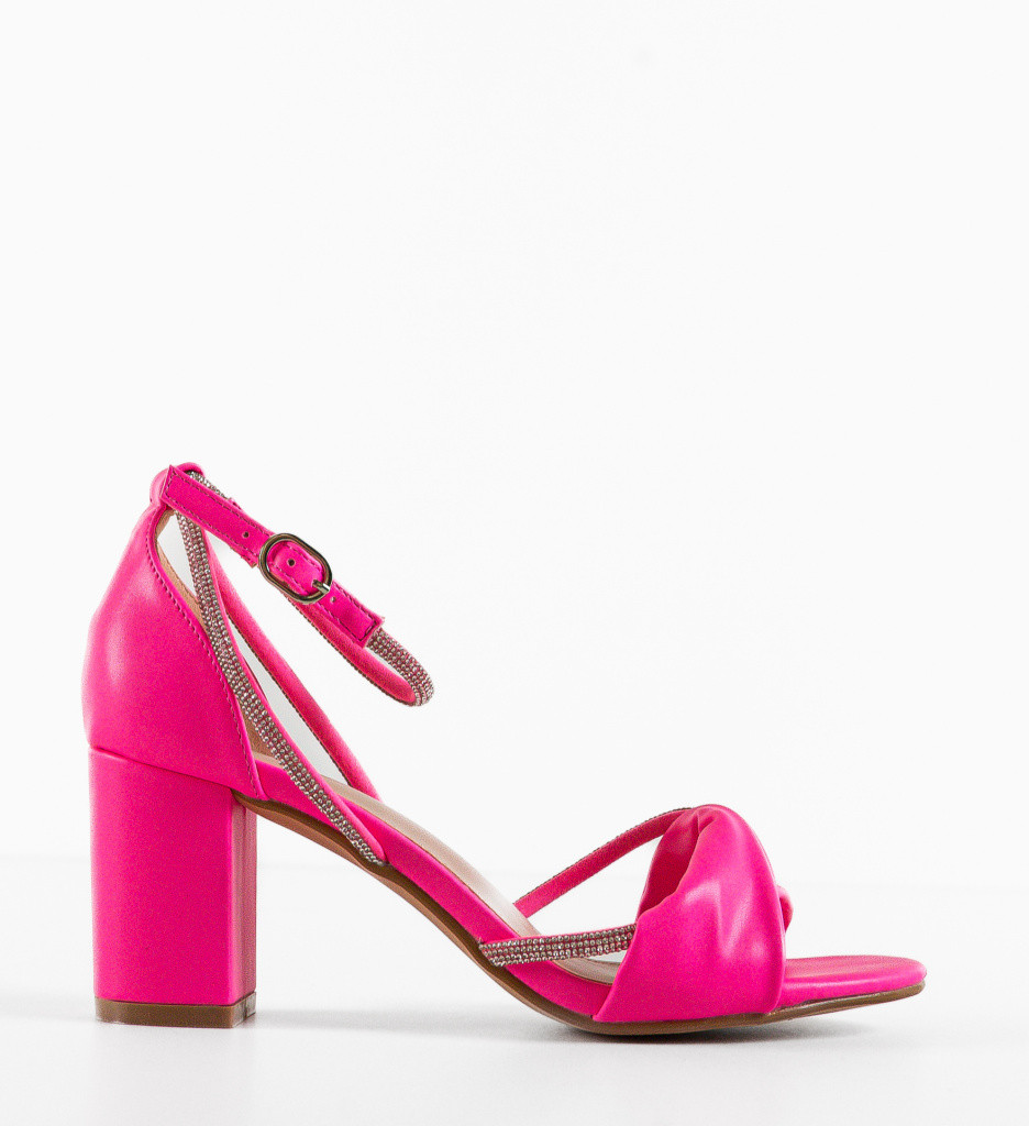 Sandale cu toc Sancre Fuchsia - 3 | YEO