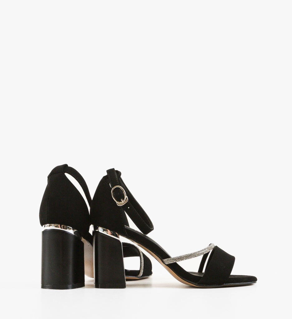 Sandale cu toc Sanfor Negre - 2 | YEO