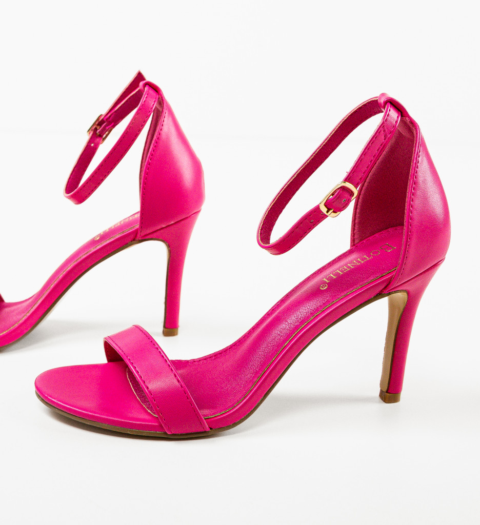 Sandale cu toc Simoda Fuchsia - 5 | YEO