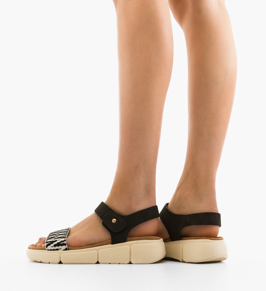 Sandale dama Feciulia Negre - 1 | YEO
