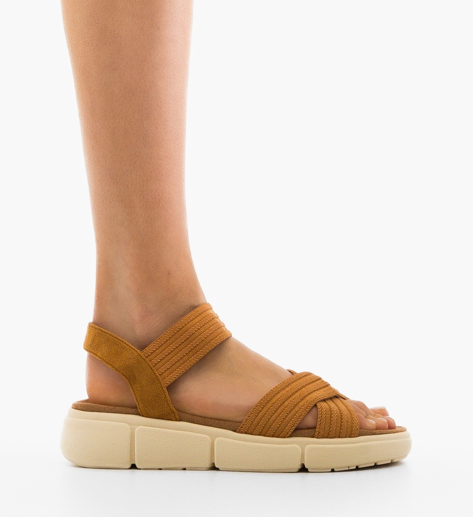 Sandale dama Raduku Camel - 5 | YEO