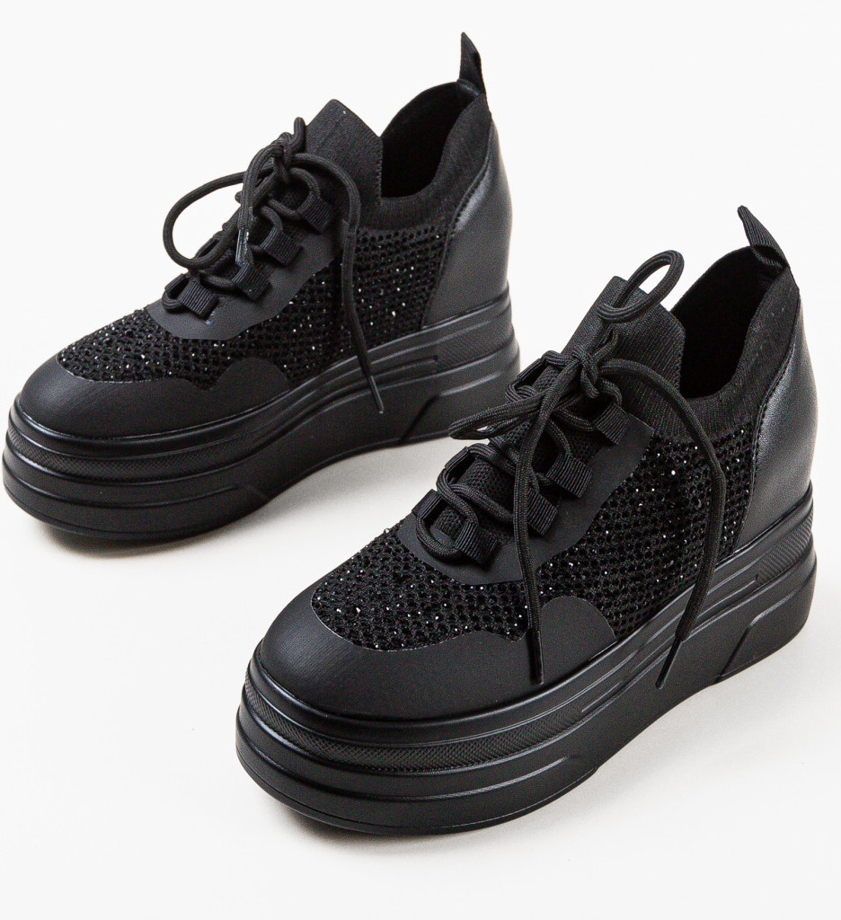 Poze Sneakers dama Atiny Negri depurtat.ro 