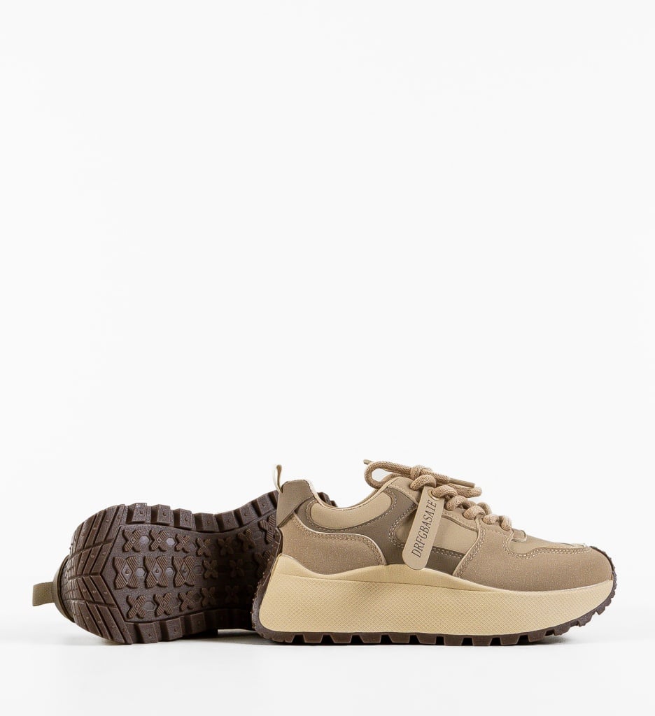 Sneakers dama Belladon Khaki - 5 | YEO