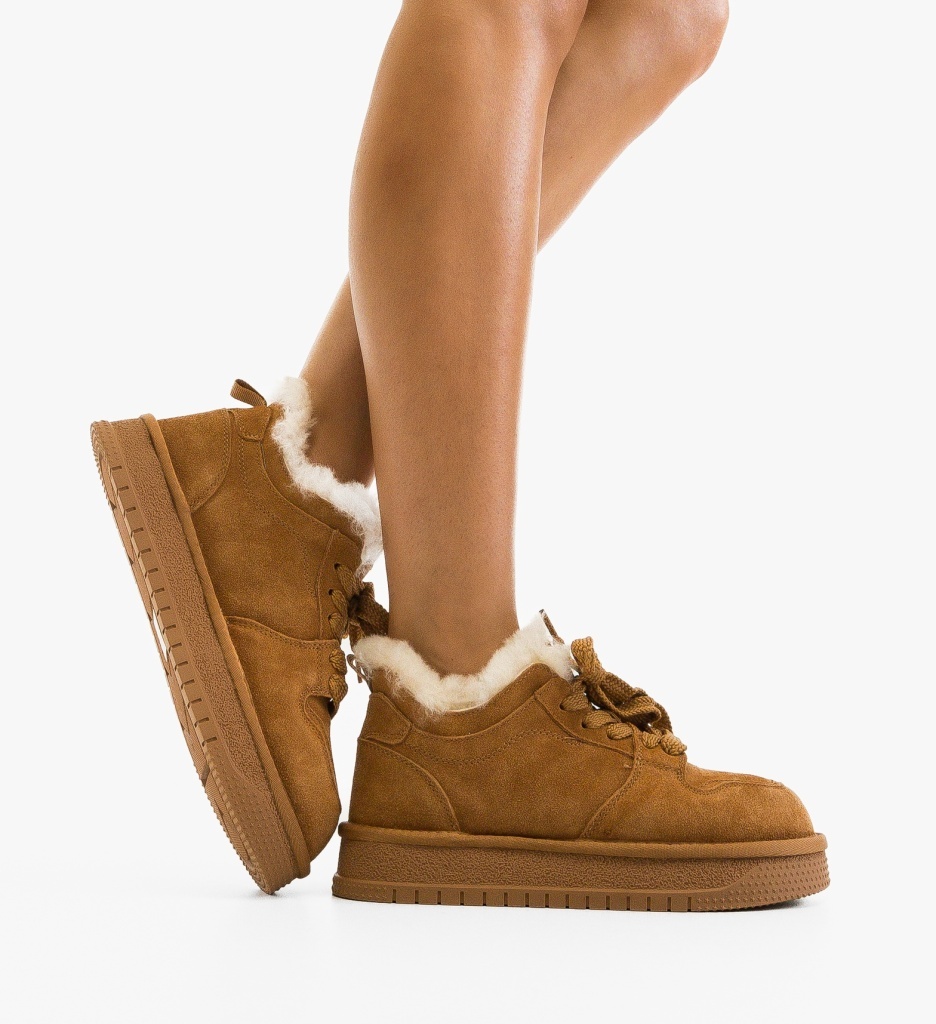 Sneakers dama Caberme Camel - 1 | YEO