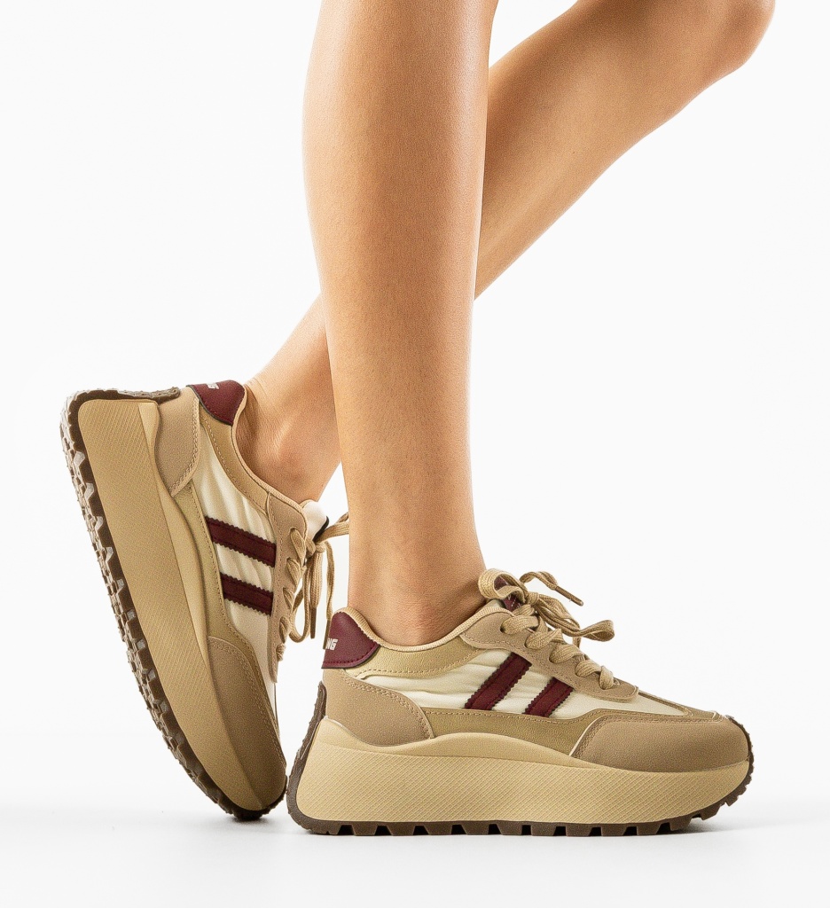 Sneakers dama Chike Khaki - 1 | YEO