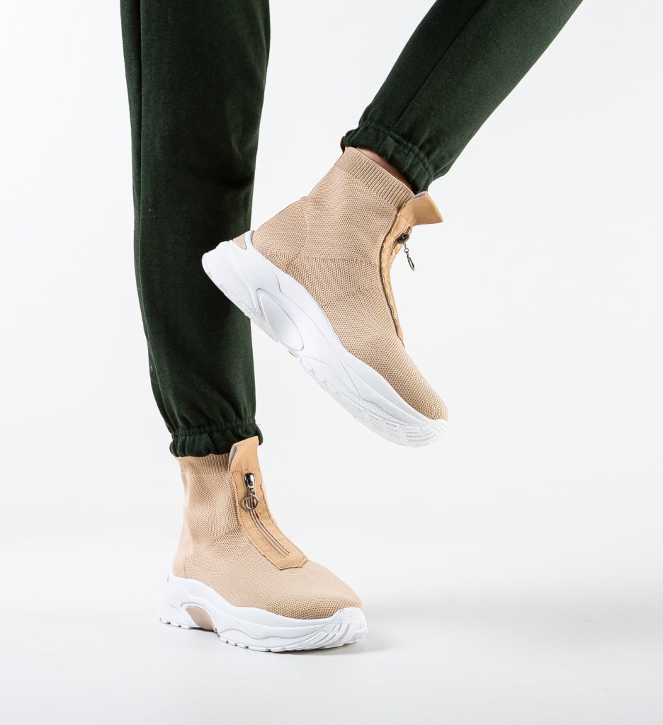 Sneakers dama Eshan Khaki - 3 | YEO