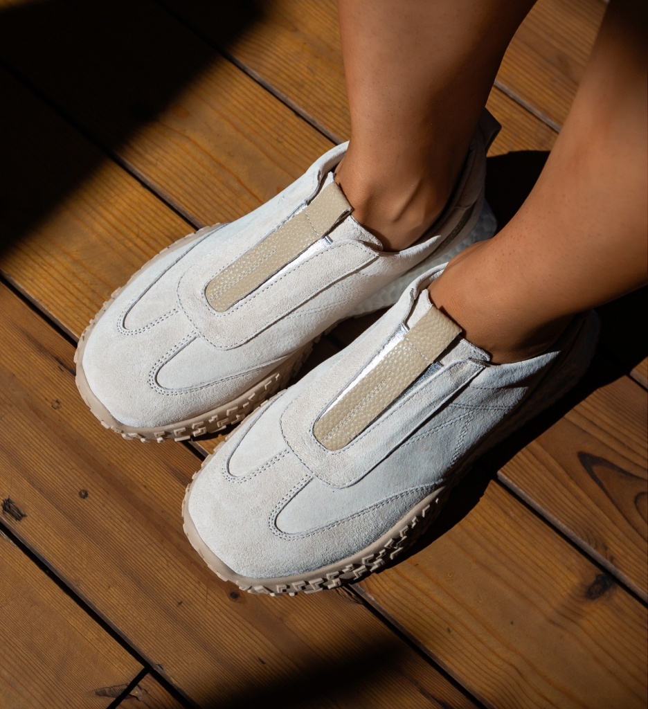 Sneakers dama Florena Bej - 4 | YEO