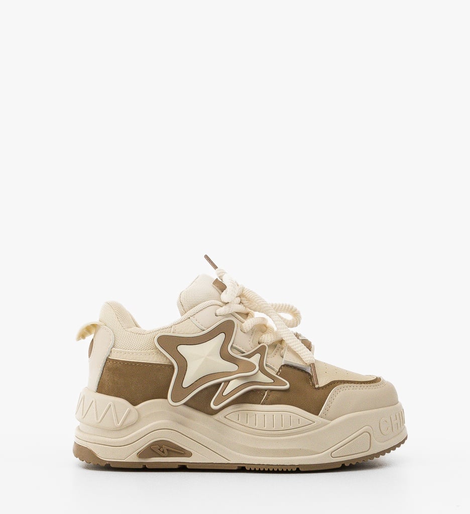 Sneakers dama Jyothi Khaki - 3 | YEO