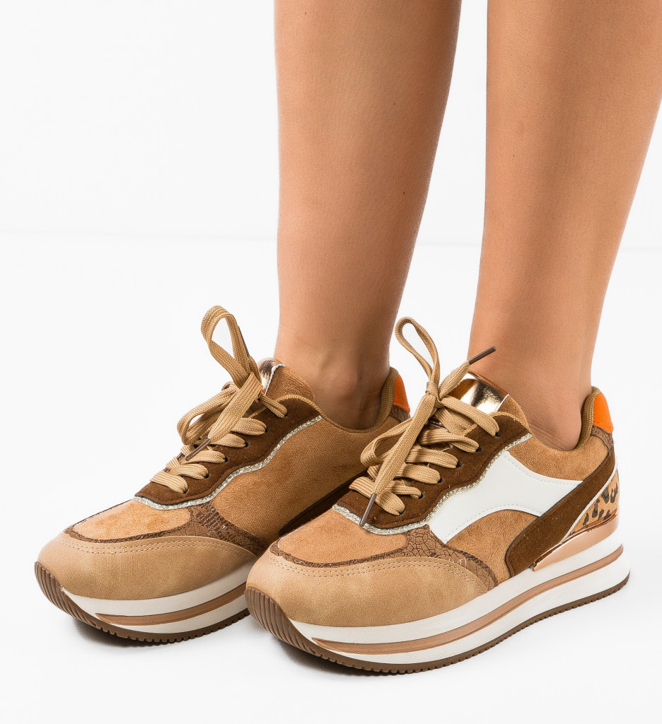 Sneakers dama Levine Khaki - 3 | YEO