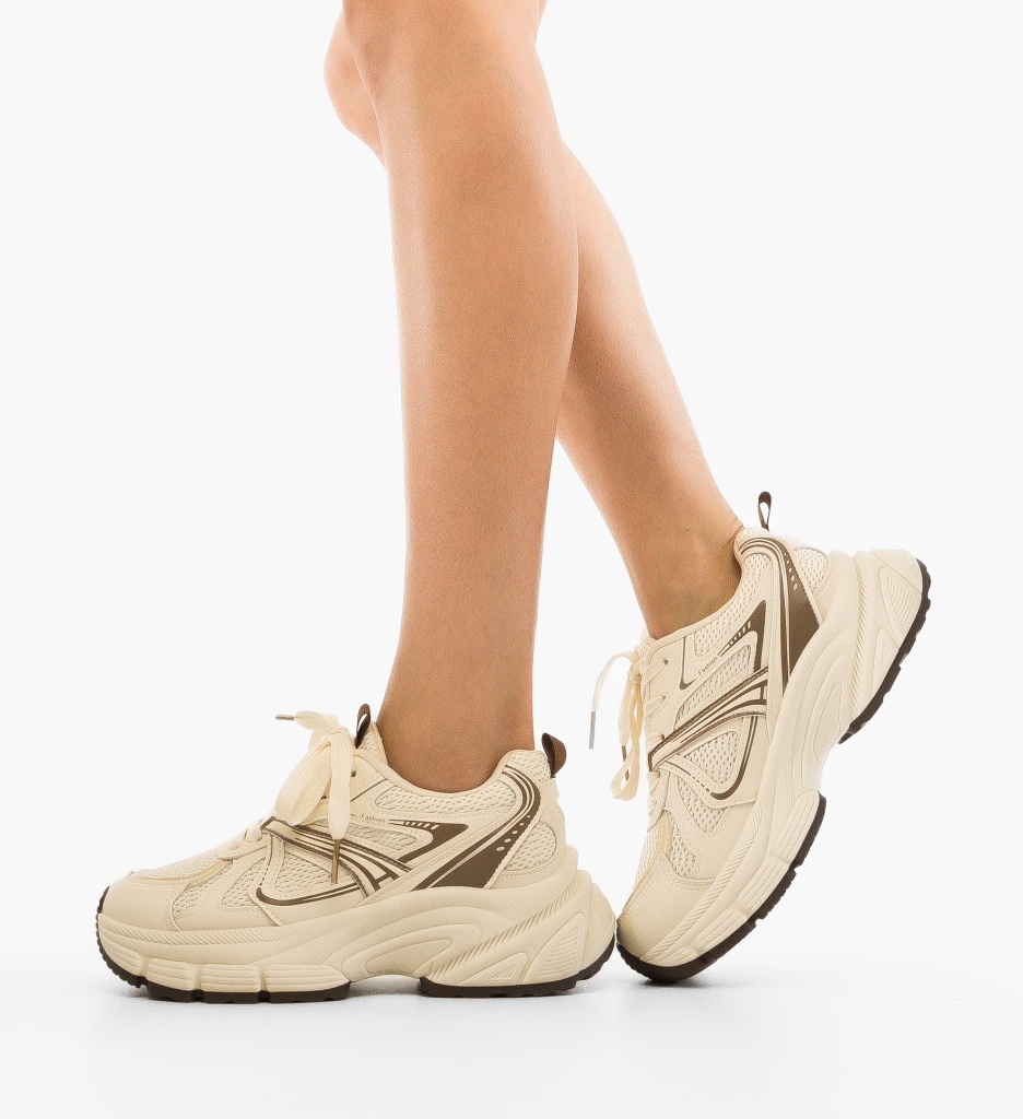 Sneakers dama Liisa Bej 2 - 1 | YEO