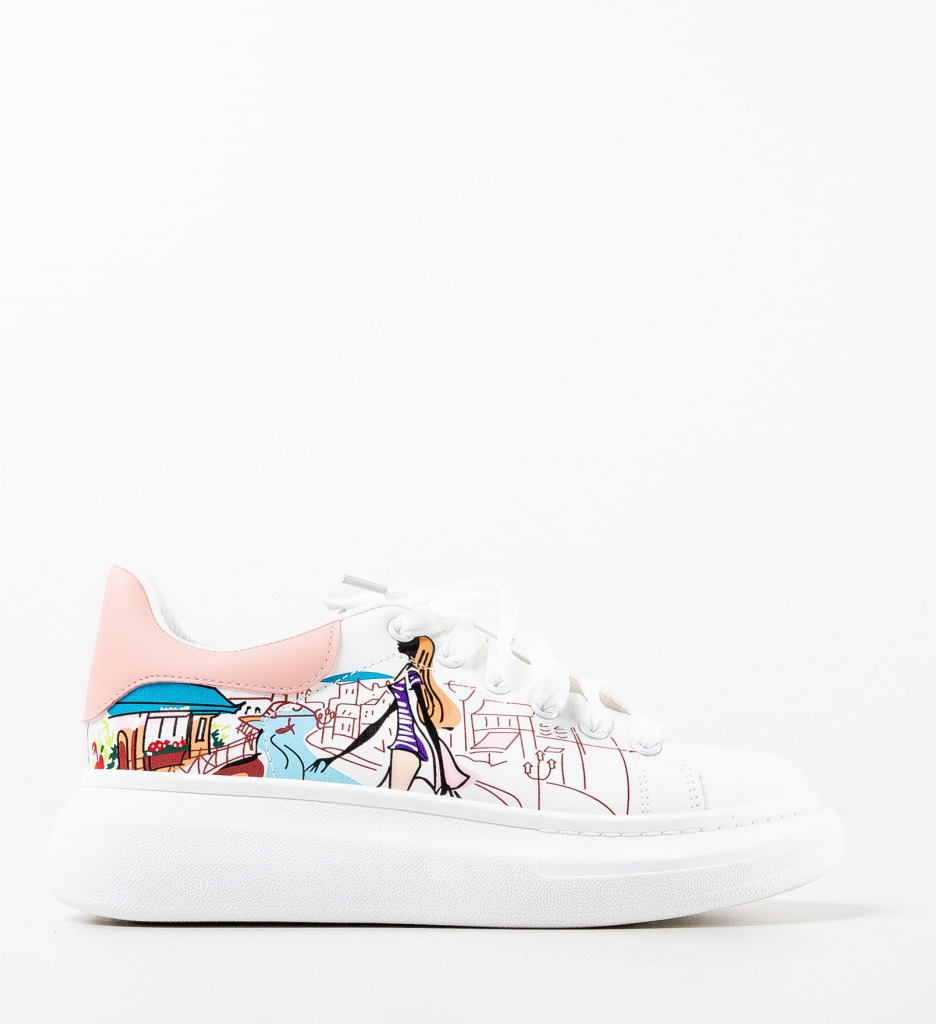 Sneakers dama Loinli Albi - 3 | YEO