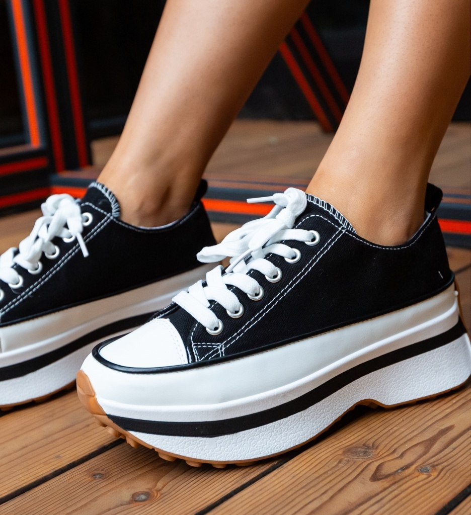 Sneakers dama Marble Negri - 1 | YEO