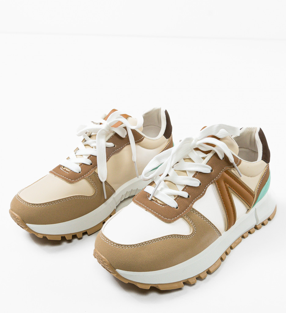 Sneakers dama Morga Khaki - 3 | YEO