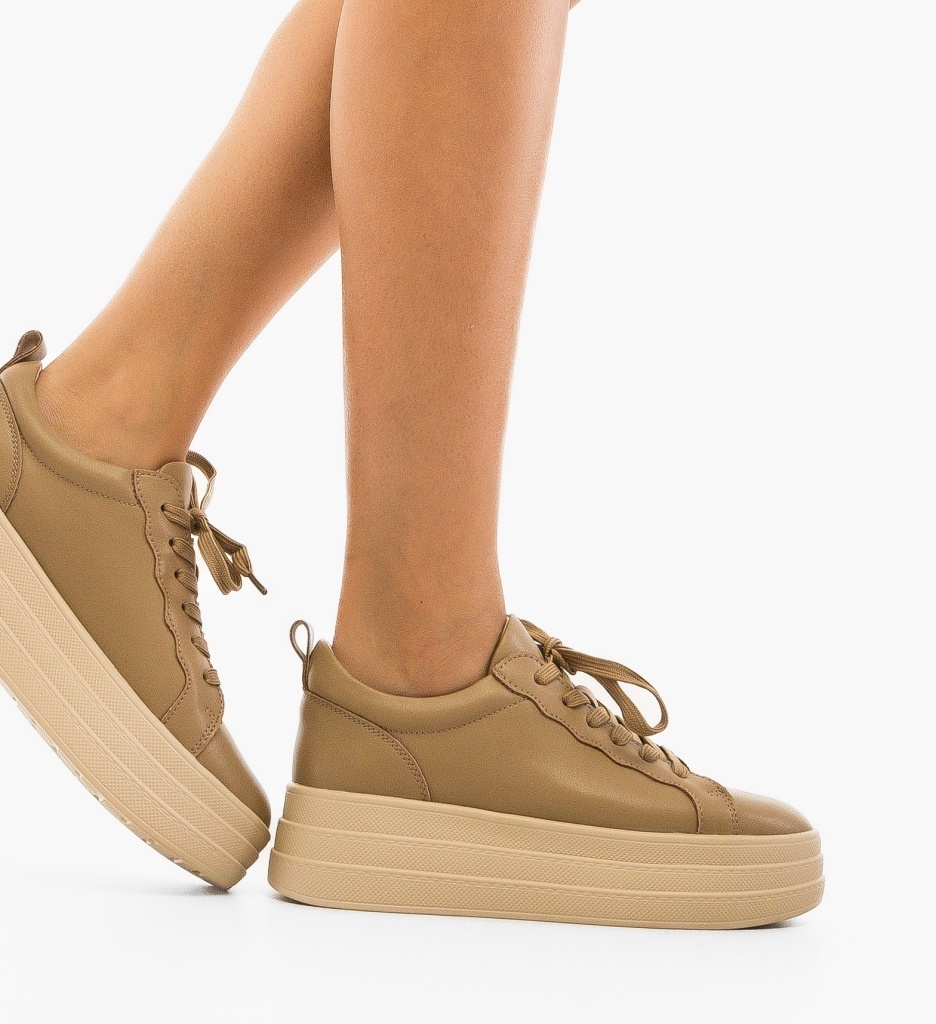 Sneakers dama Praka Bej - 2 | YEO