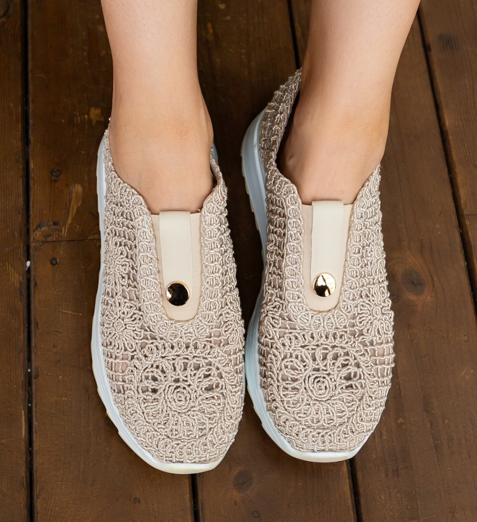 Sneakers dama Selima Bej - 4 | YEO