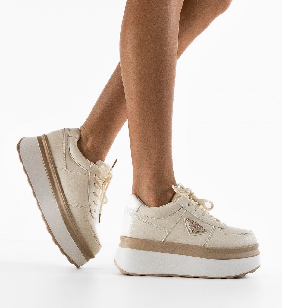 Sneakers dama Shionoi Bej - 2 | YEO