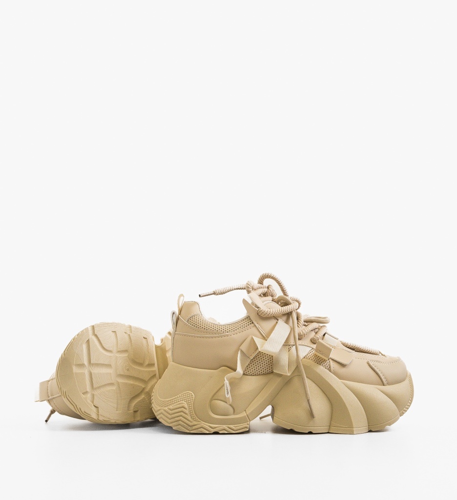 Sneakers dama Thild Bej - 3 | YEO