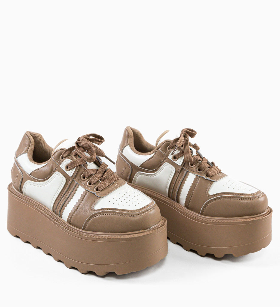 Sneakers dama Zakar Khaki - 5 | YEO