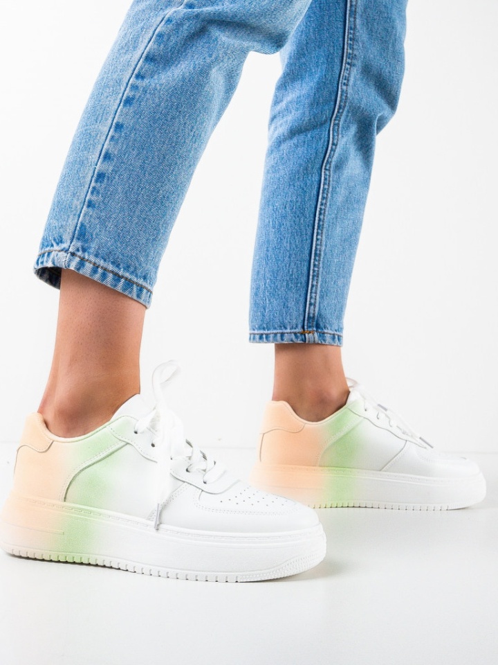 Sneakers dama Clay Portocalii