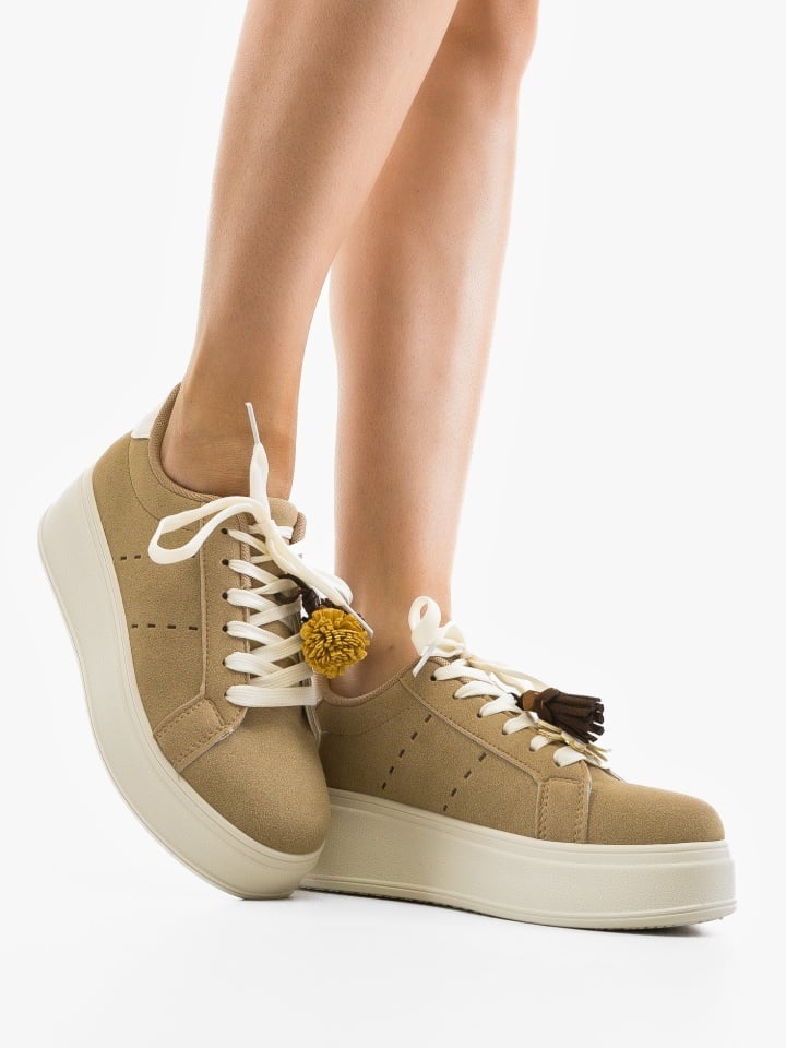 Sneakers dama Kukar Khaki
