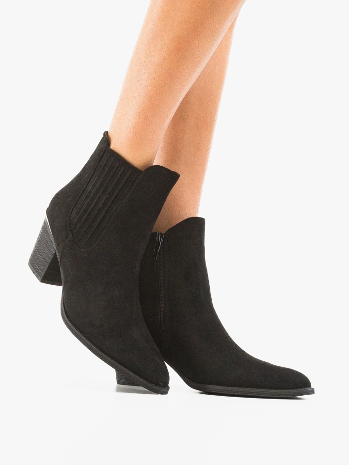 Botine dama Delgado Negre