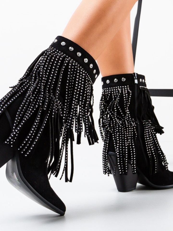 Botine dama Franj Negre