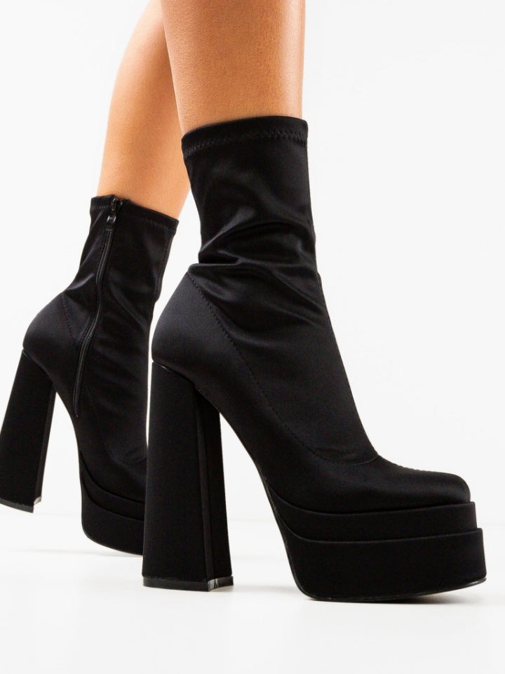 Botine dama Platona Negre