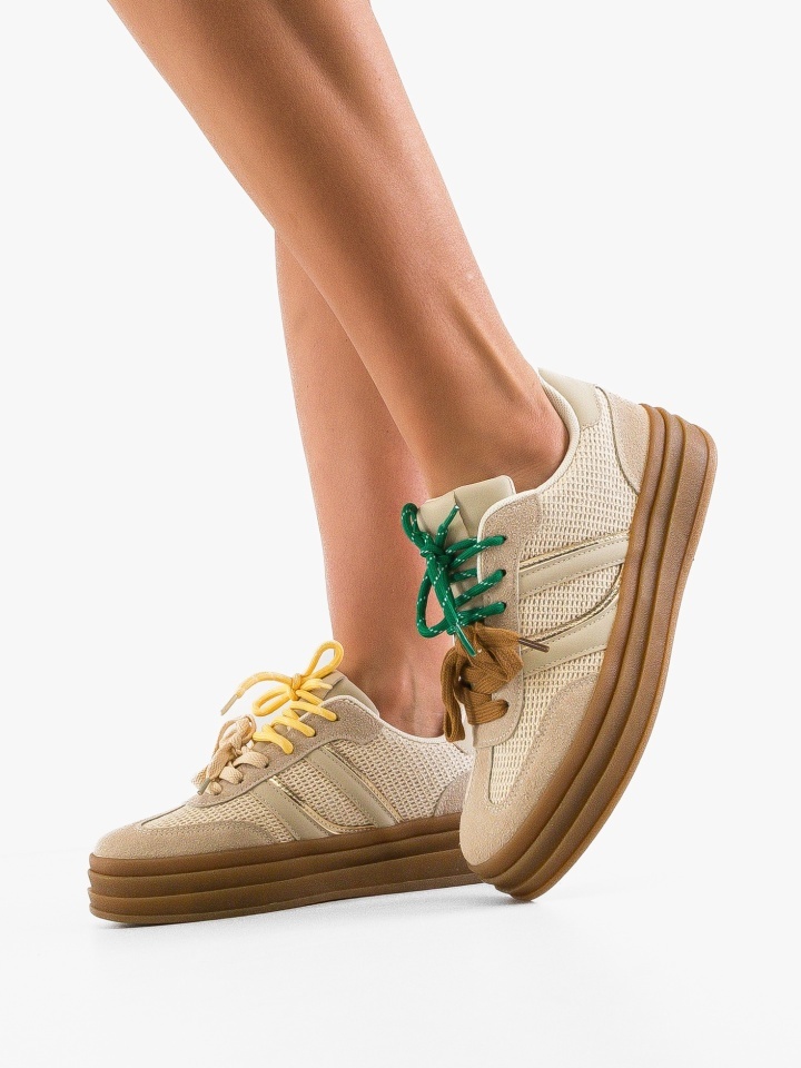 Sneakers dama Boomby Bej 2