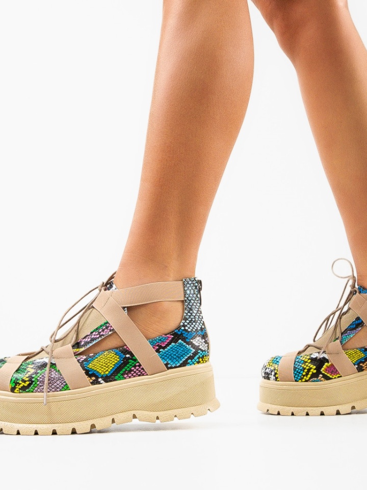 Pantofi Casual Jater Bej 4
