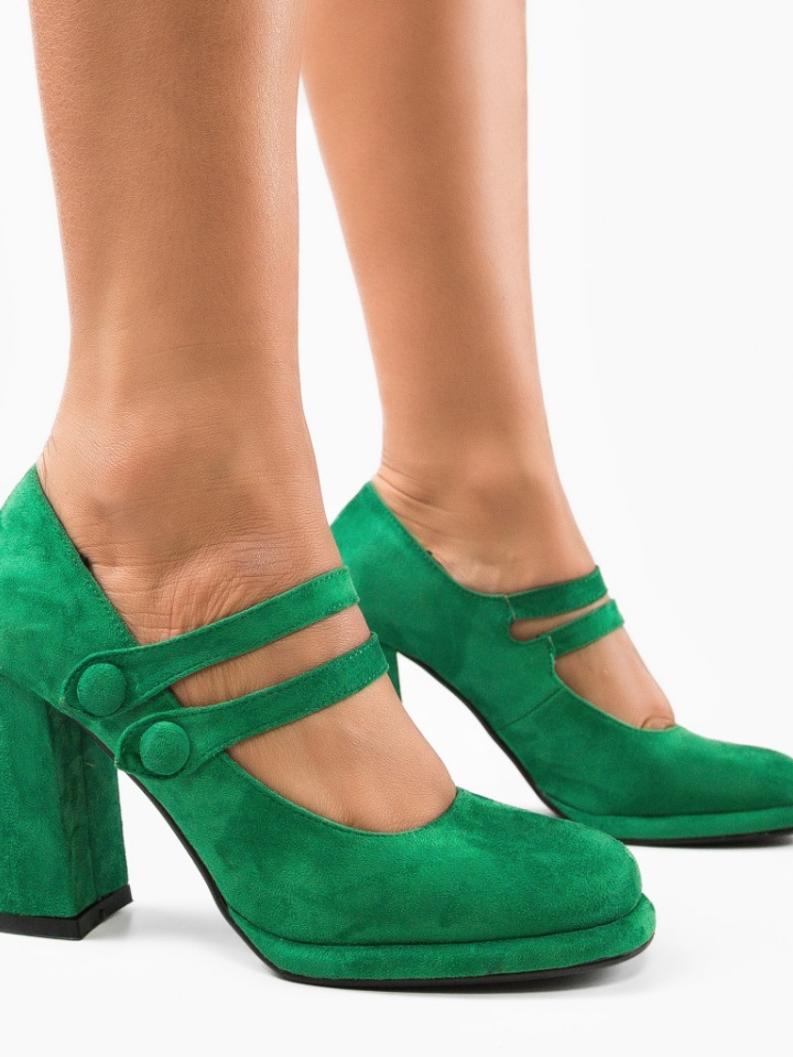 Pantofi dama Vintage Verzi