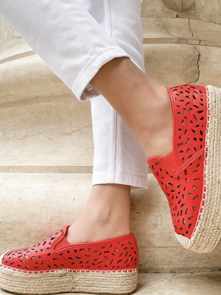Espadrile Aroq Rosii