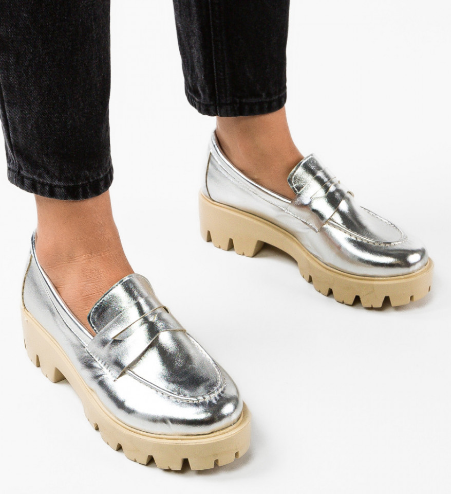 Pantofi Casual dama Kardy Argintii