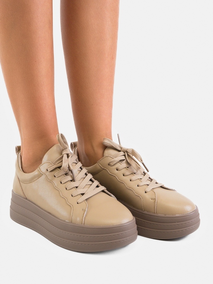 Sneakers dama Praka Bej 2
