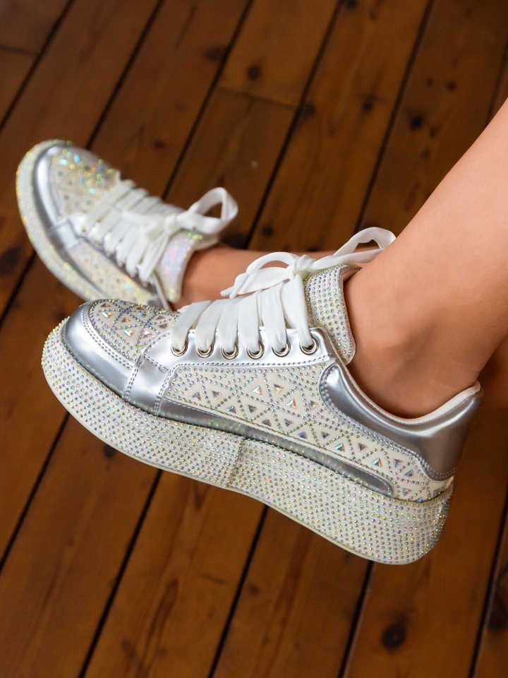 Sneakers dama Trente Argintii