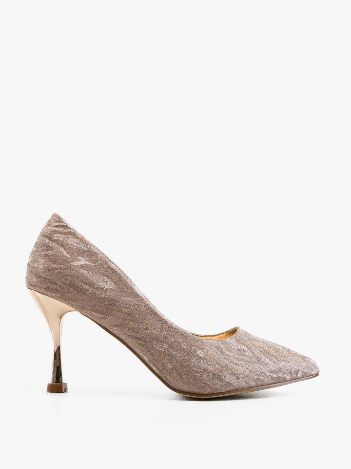 Pantofi dama cu toc Coral Aurii