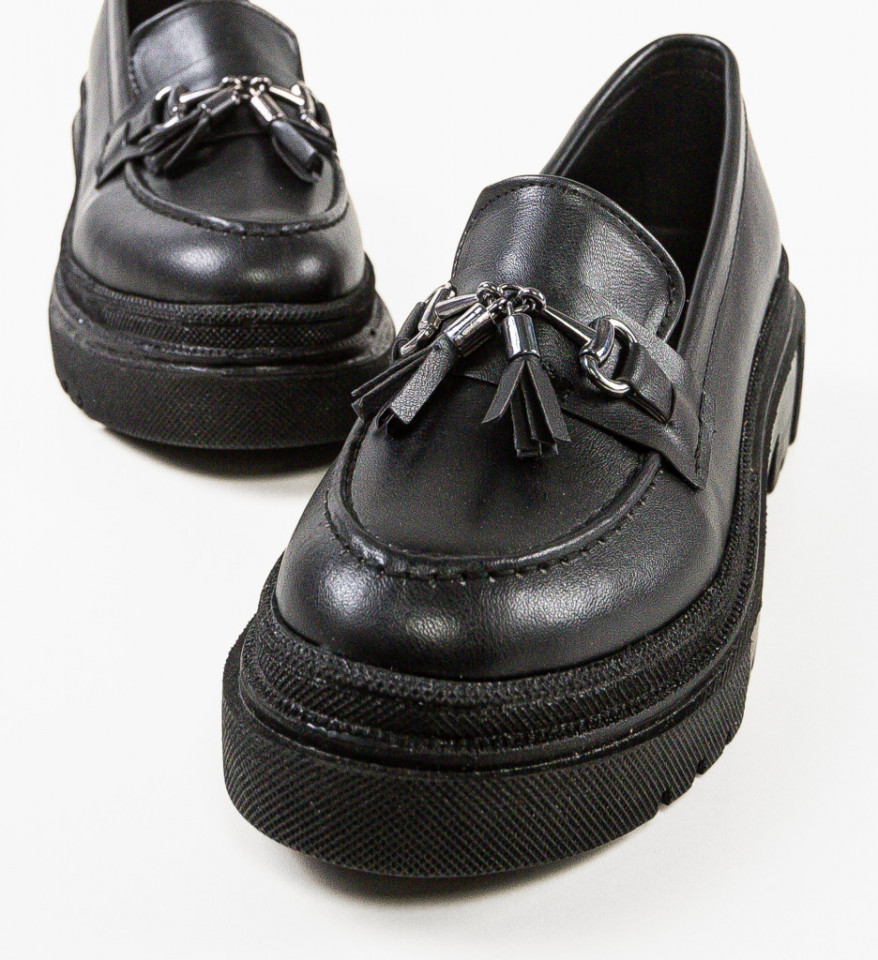Pantofi casual dama Kajiku Negre 2