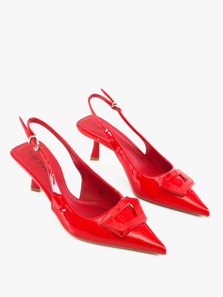 Pantofi stiletto dama Amoic Rosii