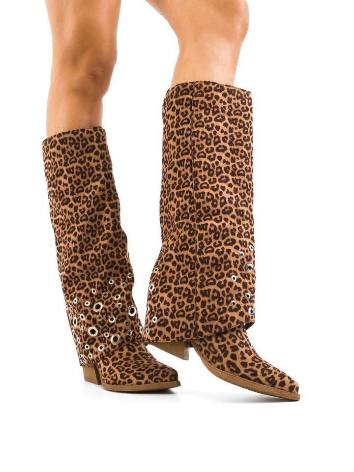 Cizme dama Leop Print