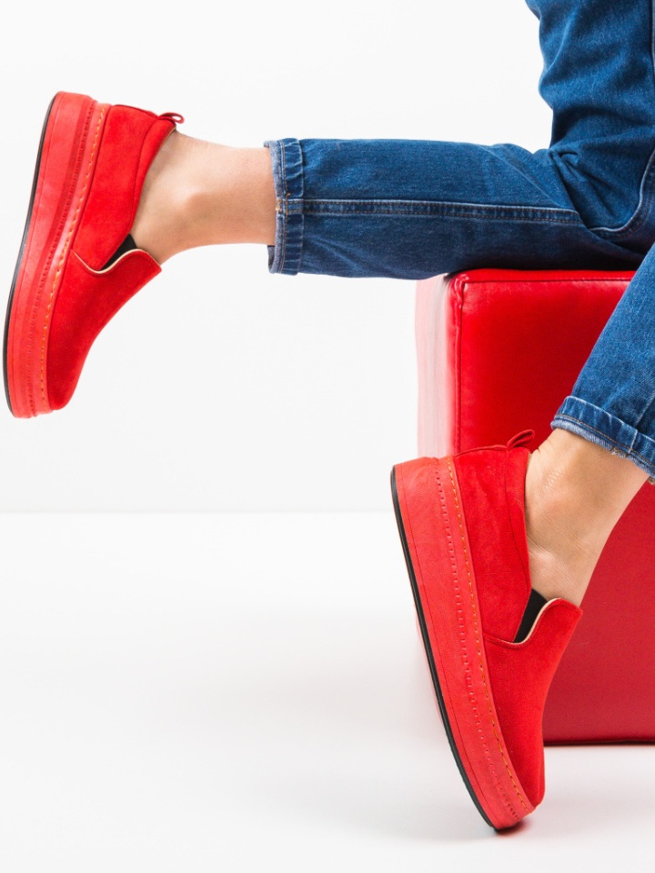 Espadrile Casual Prident Rosii