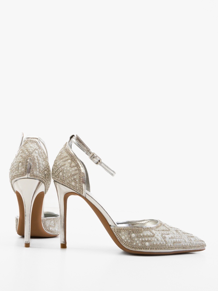 Pantofi cu toc Regal Argintii