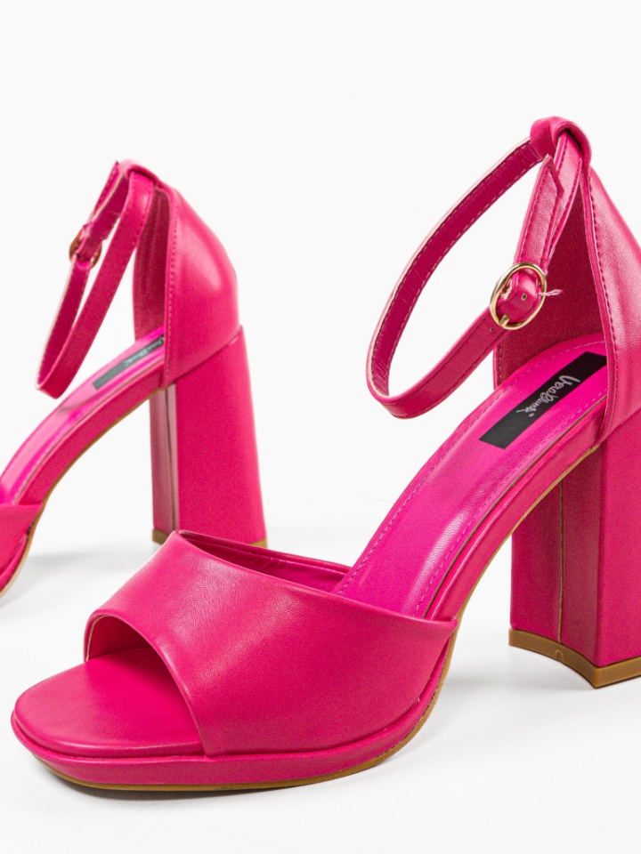 Sandale cu toc Apolon Fuchsia