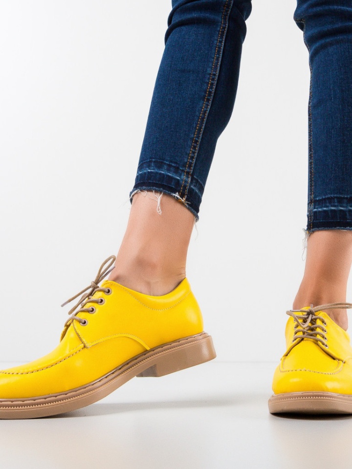 Pantofi casual dama Chaplin Galbeni