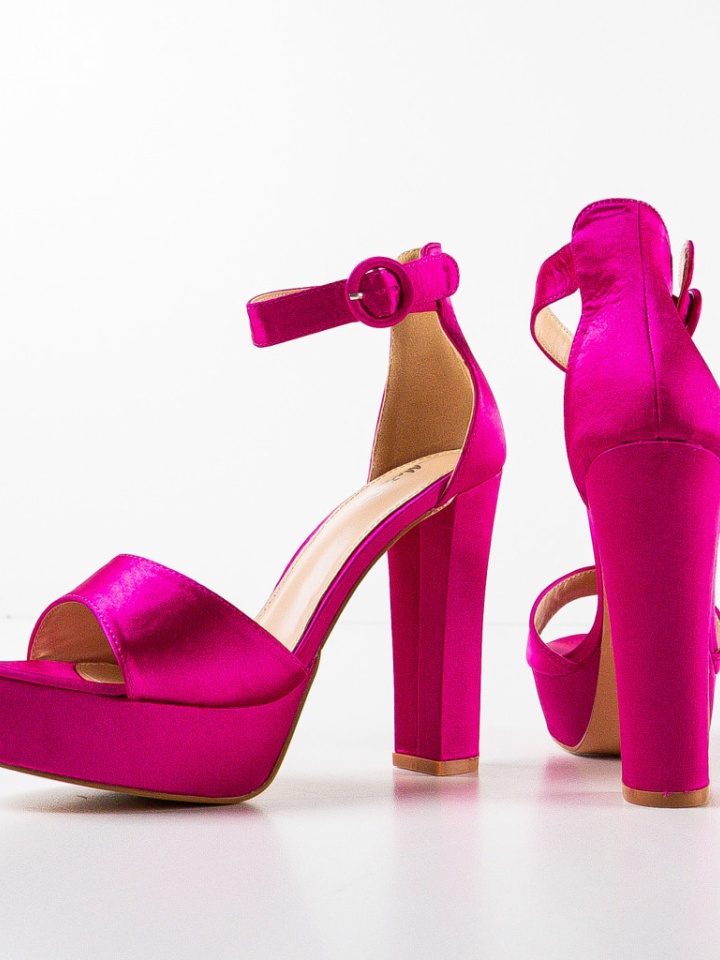 Sandale cu toc Fidelio Fuchsia