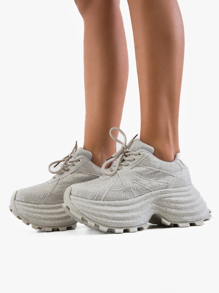Sneakers dama Diana Argintii